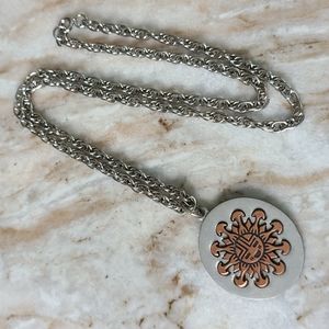 1970s Vintage Zuni Sun Kachina Necklace